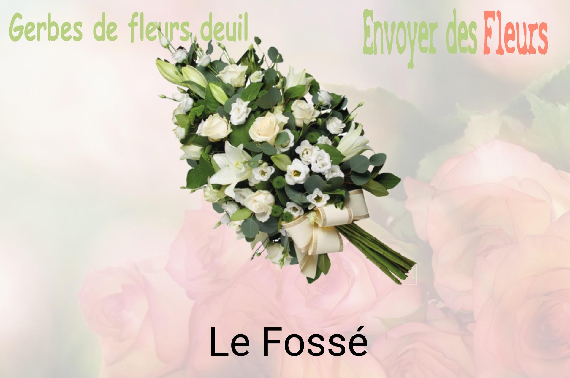 Gerbe de fleurs de deuil livrée à Le Fossé